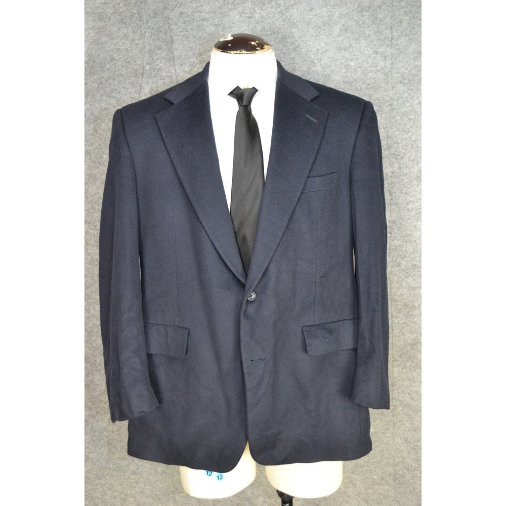 John W Nordstrom Loro Piana‎ Cashmere Blazer Mens Size 43R Navy Blue Sport Coat